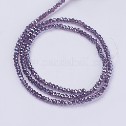 Стеклянные бусины с гальваническим покрытием &nbsp;GLAA-F076-FR10