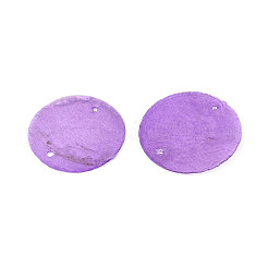 Dijes conectores de eslabones de disco de concha de capiz natural pintados con aerosol&nbsp;SSHEL-T017-32D