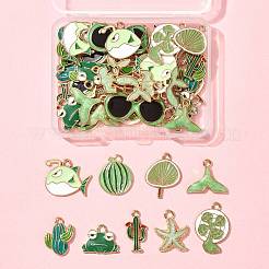 48шт 12 стиля подвески из сплава с эмалью&nbsp;ENAM-FS0003-58