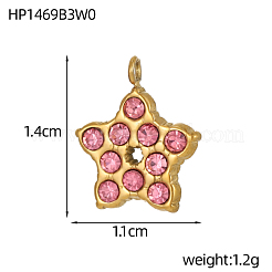 Подвески из нержавеющей стали 304 с микропаве из кубического циркония&nbsp;STAS-OY008-67G