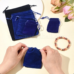 30шт прямоугольные бархатные мешочки TP-FS0001-02C