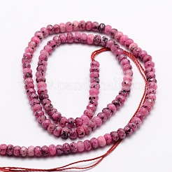 Chapelets de perles en rondelles en jade de Malaisie naturel teint&nbsp;X-G-E316-2x4mm-18