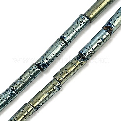 Fili di perle di roccia lavica naturale elettrodeposta&nbsp;G-K388-03A-06