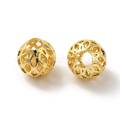 Латунные полые бусины-проставки&nbsp;KK-P249-03D-G