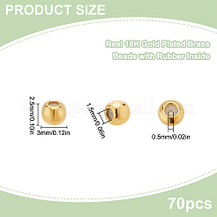 70 шт. Латунные бусины KK-HY0003-56