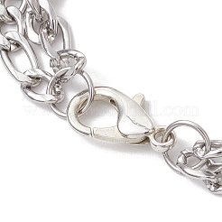 Тема хэллоуина 304 нержавеющая сталь figaro цепи многорядные браслеты BJEW-JB12094-03