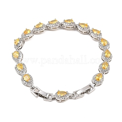 Теннисные браслеты из платиновой латуни с микропаве из кубических цирконий&nbsp;BJEW-B160-05P