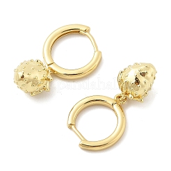 Латунные серьги-кольца в форме клубники EJEW-M077-19G-01