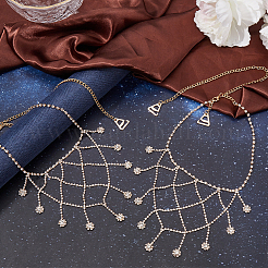 2 шт. железный стразы сексуальный плечевой бюстгальтер цепочка для тела FIND-GF0006-74B