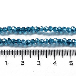 Galvanisieren transparente Glasperlen Stränge&nbsp;EGLA-A035-T3mm-A12