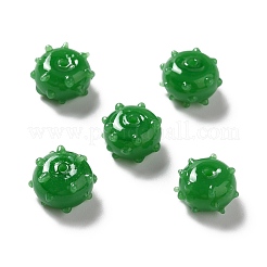 Ручной работы ухабистым Шарики Lampwork&nbsp;LAMP-E023-06E