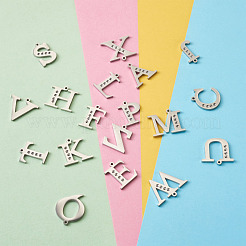 Подвеска в виде буквы из нержавеющей стали 304 со стразами STAS-TA0001-11P