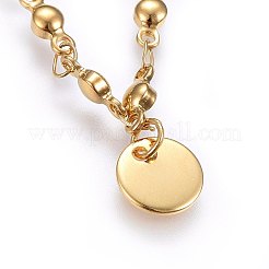 Браслеты с подвесками из нержавеющей стали 304 BJEW-H579-15G