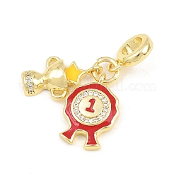 Pendenti in zirconi cubici trasparenti in micro pavè di ottone&nbsp;CU-CBA9B5A-09G