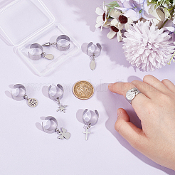 Кольца-манжеты из нержавеющей стали 304&nbsp;RJEW-UN00017