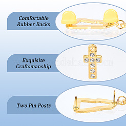 2 broche à chaîne suspendue en alliage émaillé croisé&nbsp;JEWB-WH20001-09