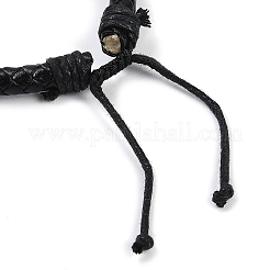 Регулируемые браслеты из плетеной кожи BJEW-JB04439-01