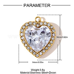 Подвески из нержавеющей стали 304 с микропаве из кубического циркония&nbsp;STAS-OY010-83G