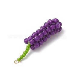 Подвески из стеклянных бусин шелковицы&nbsp;PALLOY-MZ00749-01