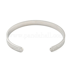 女性用ステンレススチールオープンカフバングル  ハート  1/4インチ（0.6cm）  内径：1-7/8x2-1/2インチ（4.8x6.3cm）&nbsp;BJEW-G708-01B-P