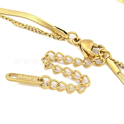 Ионное покрытие (ip) 304 нержавеющая сталь двухслойные ожерелья NJEW-S426-05G