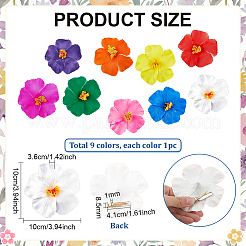 9 Stück Haaraccessoire aus EVA-Alligatorleder mit Blumenmuster in 9 Farben&nbsp;PHAR-PH0001-25