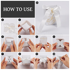 10 шт. квадратных складных коробок для конфет&nbsp;CON-TA0001-12