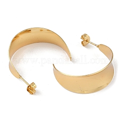 Серьги-гвоздики из нержавеющей стали с вакуумным покрытием PVD 201 в форме буквы С&nbsp;LS-EJEW-I309-25G