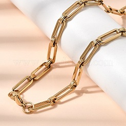 Schmucksets aus Büroklammerketten aus Edelstahl 304 (Armband & Halskette)&nbsp;SJEW-L199-15G