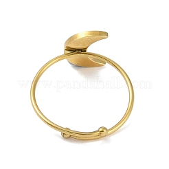 Ионное покрытие (ip) луна 304 нержавеющая сталь эмалированное кольцо RJEW-A038-03G