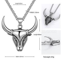 Collares colgantes vintage de acero inoxidable 304&nbsp;WG47F5F-01