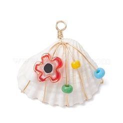 Подвески из натуральной оболочки из медной проволоки&nbsp;PALLOY-TA00371