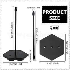 Регулируемые пластиковые держатели для демонстрации собранных фигурок с шестигранными основаниями&nbsp;DIY-WH0043-157A