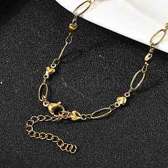 Ожерелья из нержавеющей стали 304 в форме сердца для женщин NJEW-A046-02B-G