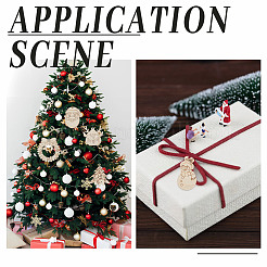 65 шт. 13 стиля подвески из дерева на рождественскую тематику WOOD-AR0001-40