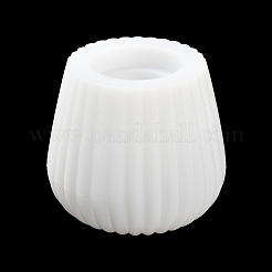 Полосатая круглая чашка для свечи с крышкой DIY-G094-06B