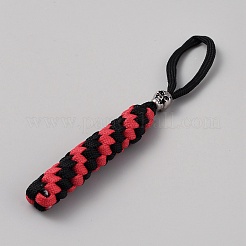 Подвески из плетеного кукурузного узла из полипропилена&nbsp;KEYC-WH0021-53A