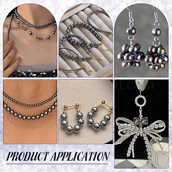 Круглая бусина из экологически чистого окрашенного стекла с жемчугом HY-PH0009-RB053