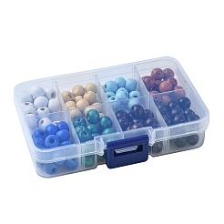 160шт 8 стиля бусины из натурального дерева WOOD-FS0001-18