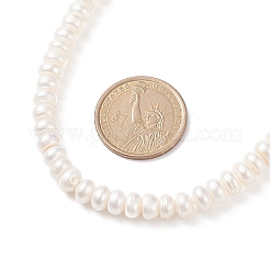 Ожерелье из бисера из натурального жемчуга с латунной застежкой для женщин NJEW-JN04059