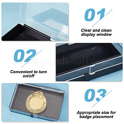 Пластиковые презентационные коробки для хранения и демонстрации бейджей AJEW-WH0502-10