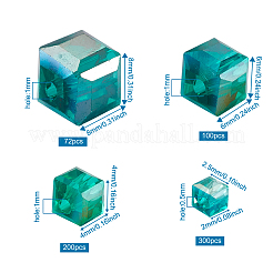 Стеклянные бусины с гальваническим покрытием  EGLA-TA0001-03B