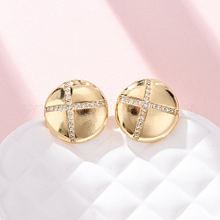 Серьги-гвоздики из циркония EJEW-Q042-01A-G