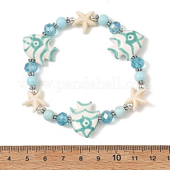 Natürliche howlite Perlen Armbänder&nbsp;BJEW-JB14226