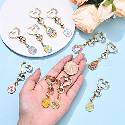 10 шт. подвеска из эмалевого сплава для пасхального яйца HJEW-YW00088