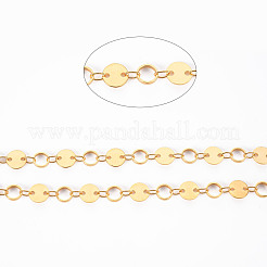 Латунные плоские цепочки с пайетками ручной работы CHC-S012-103