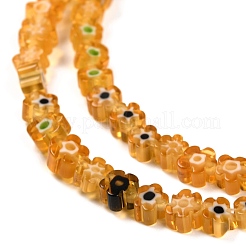 Millefiori a mano fili di perline di vetro&nbsp;X-LAMP-J035-4mm-05