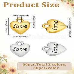 60 шт. 2 цвета подвески из сплава в тибетском стиле&nbsp;TIBEP-LP0001-20