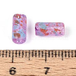 ピカソの透明ガラスのラッパビーズ  ミディアム蘭  9x4.5mm  穴：1mm  約1500個/ポンド&nbsp;SEED-N010-02B