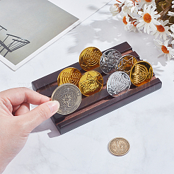Деревянный держатель с 4 прорезью для памятной монеты ODIS-WH0038-91